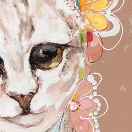 DKD Home Decor Cuadro Moderno Multicolor Pintado a Mano 90x90x3.7 cm (2 Unidades)