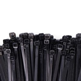 Edm Bridas negras de nylon 4,8 x 380 mm, resistentes a rayos UV y temperaturas -40°C~85°C, bolsa de 100 unidades