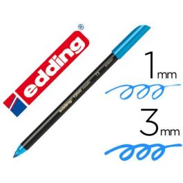 Rotulador Edding Punta Fibra 1200 Azul Metalizado N 73 Punta Redonda 1-3 mm 10 unidades