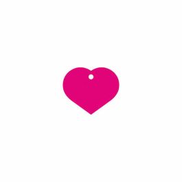 Placa identificativa para collar Imarc Heart Rosa