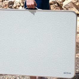 Color Baby Mesa Camping Plegable 80x60x70 cm Blanca Acero Madera MDF