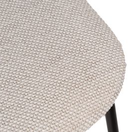 Silla Negro-Blanco Tejido-Metal Salón 48 X 55 X 82,50 cm