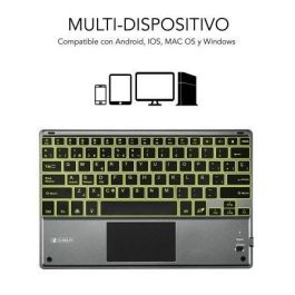 Teclado Compacto Inalámbrico por Bluetooth Subblim Touchpad Smart Blacklit/ Gris Teclado Compacto Inalámbrico por Bluetooth Subblim Touchpad Smart Blacklit/ Gris