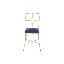 Silla DKD Home Decor Dorado Azul 42 x 88.5 x 45 cm