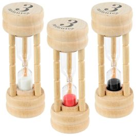 Cuisy Reloj De Arena 3 Minutos Cocina Madera Colores Medidas D.3.6cm H.10cm