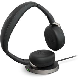 Jabra Evolve2 65 Flex Link380c Auriculares Inalámbricos Estéreo con Base de Carga para Oficina/Centro de Llamadas Negro