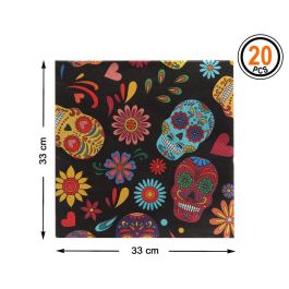 Servilletas Día De Los Muertos 33x33 cm Calaveras 20 Unidades Precio: 0.95000004. SKU: B156EWS9C5