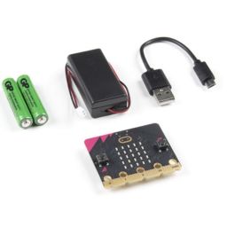 Microbit Kit Micro:Bit Go V2.2 Con Placa, Portapilas, Pilas AAA, Cable USB y Guía de Inicio Rápido para Programación