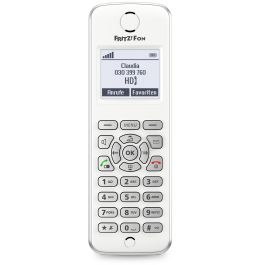 AVM FRITZ! Fon M2 Teléfono DECT Inalámbrico, Altavoz, Identificador de Llamadas, Blanco, Rango Interior 40m / Exterior 300m