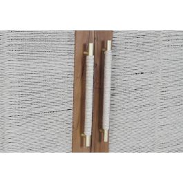 DKD Home Decor Armario Basant Ratan Acacia y Ratan Marron Oscuro Natural 102 x 46 x 175 cm