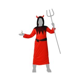 Disfraz Demonio Niño Infantil Halloween Túnica con Capucha Cordón Talla 5-6 Años