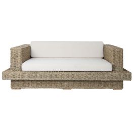 DKD Home Decor Indo 1c25 Sofá de Jardín/Salón Natural Fibra y Teca, Set 3 Piezas con Cojines, 192 cm Ancho DKD Home Decor Indo 1c25 Sofá de Jardín/Salón Natural Fibra y Teca, Set 3 Piezas con Cojines, 192 cm Ancho