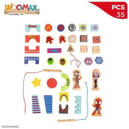 Juego de construccion de madera spidey amazing friends & friends con 50 piezas Juego de construccion de madera spidey amazing friends & friends con 50 piezas