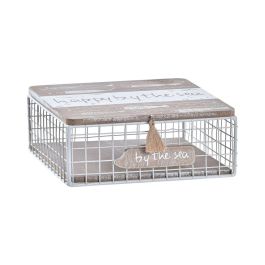 Caja Mediterraneo DKD Home Decor Marron Blanco 16 x 6 x 16 cm Precio: 8.98999992. SKU: S3032416