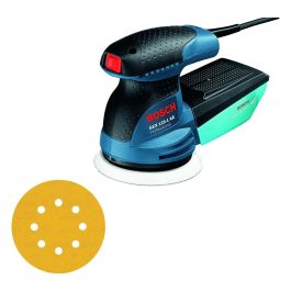 Bosch Professional GEX 125-1 AE Lijadora Excéntrica 125 mm 250W con Velocidad Variable y Caja Microfiltro
