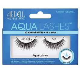 Ardell Pestañas Postizas Aqua Lashes #340, Pestañas sin pegamento con banda activada por agua, volumen y longitud media, 1 unidad