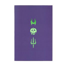 ERIK Cuaderno A5 Lenticular 3D Villanas Disney 96 Hojas Punteadas Tapa Dura con Marcapáginas y Bolsillo Interior