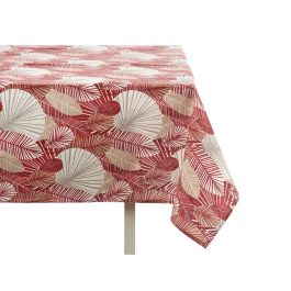 Kinvara Mantel de Loneta Antimanchas 140x180 cm Hojas Granate - 70% Algodón 30% Poliéster (10 Unidades)