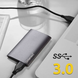 Intenso SSD 3823450 - Disco Duro Externo Sólido 512GB, USB 3.0, Hasta 320 MB/s, Resistente a Golpes, Color Antracita