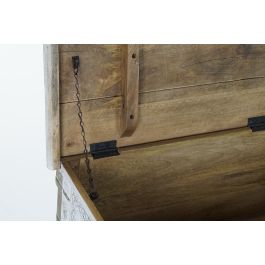 DKD Home Decor Mesa Centro Estilo Indio Blanco Dorado 115 x 60 x 45 cm