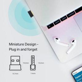 TP-Link Archer T2UB Nano Adaptador USB WiFi AC600 Dual Band (200Mbps 2.4GHz, 433Mbps 5GHz) con Bluetooth 4.2 Miniatura
