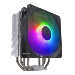 Cooler Master Hyper 212 Spectrum V3 Refrigerador de aire 12 cm, Negro/Plata, RR-S4NA-17PA-R1, PWM, 4 tubos disipadores, compatible con múltiples sockets
