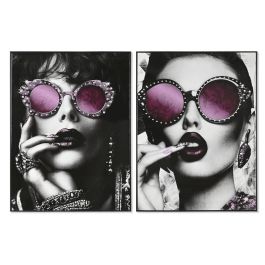 Cuadro Glam DKD Home Decor Negro Lila 3.5 x 80 x 60 cm (2 Unidades) Precio: 68.5899995. SKU: B1A24BKKHJ