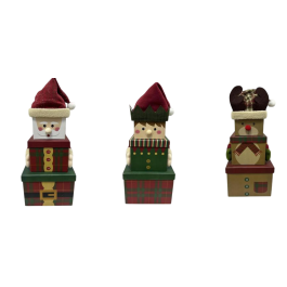 DKD Home Decor Caja de Navidad Tradicional Multicolor 15x38x15 cm (Set de 3) Poliéster/Cartón Precio: 51.89000058. SKU: B18T5TRWL6