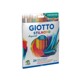 Giotto Lápices de Colores Stilnovo Acuarelables Caja de 24 Colores Surtidos