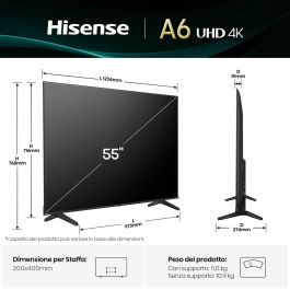 Hisense 55A6Q Televisor Smart TV 55" 4K Ultra HD con Alexa, Game Mode Plus, Dolby Vision, DTS Virtual:X, VIDAA