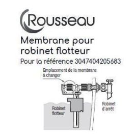 Edouard Rousseau ROU3047404231422 - Membrana para válvula de flotador silenciosa con Certificación NF