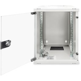 Digitus Carcasa Mural Compacta 9HE 254mm 10" con Puerta de Cristal Gris