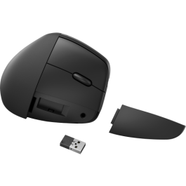 HP Ratón Ergonómico Vertical 920 Inalámbrico Bluetooth + USB Type-A 4000 DPI Negro