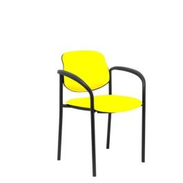 Silla Piqueras Y Crespo Villalgordo Confidente Brazos Fijos Chasis Negro Asiento Y Respaldo Tapizados Similpiel Amarillo Precio: 157.49999969. SKU: S5703212