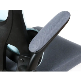 Q-connect Silla de Dirección Sorrento Malla Base Metálica Ruedas Premium, Color Azul Gris, Altura Máx. 1320 mm, Ancho 650 mm, Profundidad 600 mm