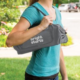 Bright Starts BRI17198 Asiento elevador Pop 'N Sit, ultracompacto, plegable, con tableta extraíble y bolsa de transporte