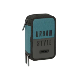 Plumier Triple Safta Urban style Azul Gris 12,5 x 19,5 x 5,5 cm 37 Piezas Precio: 11.49999972. SKU: B13KPM6FCN