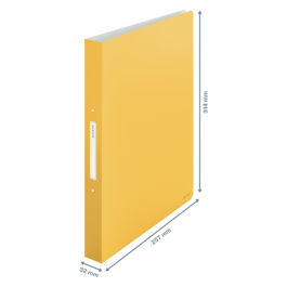 Leitz 42380019 Carpeta 2 Anillas Active Cosy, A4, Polipropileno, Amarillo