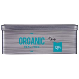 Caja para Infusiones Organic Tea Gris Hojalata (11 x 7,1 x 18 cm) (24 Unidades)