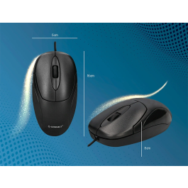 Q-connect Ratón Óptico 800 DPI USB Negro Con Cable
