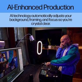 HP 960 Webcam de Streaming 4K para Videollamadas y Contenido en Vivo con Ajustes Automáticos