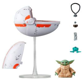 Hasbro G0048 Figura Grogu Star Wars The Black Series 15 cm con coche flotante y collar Mitosaurio
