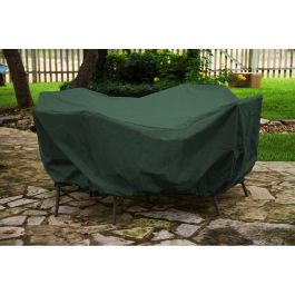 Altadex Funda Protectora para Mesa y Sillas Ø205x90cm, Poliéster 240g/m², Impermeable y Transpirable, Uso Interior/Exterior, Verde