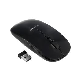 Raton Q-Connect Optico Inalambrico Silencioso Dpi 800-1200-1600 Pilas Aaa Negro