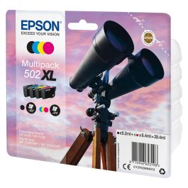 Epson Pack Tinta Bk-C-M-Y Nº 502XL 4 Colores Compatible con Xp-5100, 5105, Wf-2860Dwf, 2865Dwf