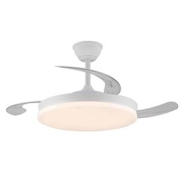 Cristalrecord Milky Eco M Ventilador Techo Blanco Led 45W 4400lm 3Aspas Retráctiles 6Vel 3000-4000-6000K 32-42cm Mando Precio: 45.89999964. SKU: B13J4T68Y8