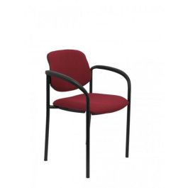 Silla Piqueras Y Crespo Villalgordo Confidente Brazos Fijos Chasis Negro Asiento Y Respaldo Tapizados Bali Granate Precio: 158.50000056. SKU: S5703158