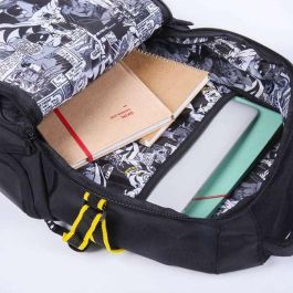 Cerdá Mochila Casual Técnica Batman Negra, 100% Poliéster, Perfecta para Uso Diario. Edad Mínima Recomendada: 16 Años