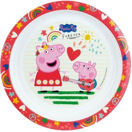 Fun House FUN3524550064826 Vajilla Peppa Pig: 2 Platos Hondos Ø 22 cm, 2 Vasos 220 ml, Botella Agua 350 ml, Caja Aperitivos, Peluche 17 cm