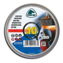 Stayer Disco Extrafino Inox Standard Ø115x1.0x22.23mm para Acero Inoxidable y Materiales Ferrosos, Pack 10 Unidades Precio: 6.50000021. SKU: B1J4EBZVEK